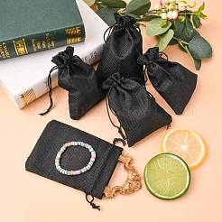 Мешки мешка шнурка упаковки мешка мешка имитационные полиэфирные&nbsp;X-ABAG-R005-14x10-09