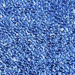 Стеклянные бусины прозрачных цветов&nbsp;SEED-C001-02A-04