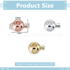 Perline a crimpare in ottone 66pz 3 colori&nbsp;KK-GA0002-61