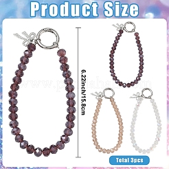 3 pendentif en verre décoratif.&nbsp;HJEW-YW00570