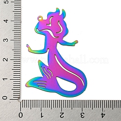 Pendentifs en métal gravé avec placage ionique (IP) 201 en acier inoxydable&nbsp;STAS-G328-02I-RC
