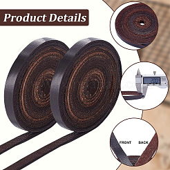 Cordon plat en cuir de vache de 10 m&nbsp;NCOR-GF0001-01A-01