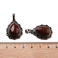Natürliche Mahagoni-Obsidian-Tropfenanhänger&nbsp;G-K363-01R-20