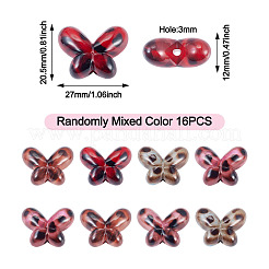 16pcs perles acryliques transparentes&nbsp;OACR-TADJ0001-14