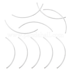 5 шт. 925 изогнутые трубчатые бусины из стерлингового серебра&nbsp;STER-TA0001-52