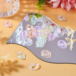 400 шт. светящихся радужных переливающихся прозрачных акриловых соединительных колец&nbsp;OACR-TA0002-80