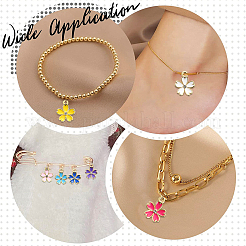 50шт 10 цвета сплава эмалевые подвески&nbsp;ENAM-CJ0003-68