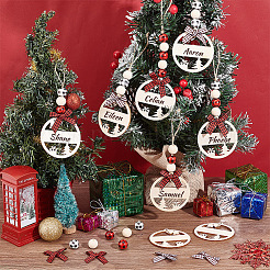 Kit para hacer colgantes con etiquetas de nombre navideñas&nbsp;DIY-GA0006-86