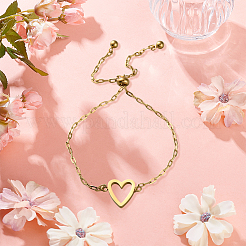 2 шт. 2 стиля браслеты-слайдеры из нержавеющей стали с цепочкой для женщин&nbsp;BJEW-GO0002-22