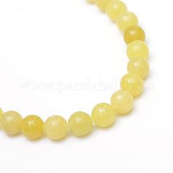 Runde natürliche Topazjade Perle Stränge gefärbt&nbsp;G-R345-8mm-10
