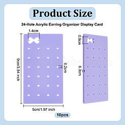 10 шт. акриловый органайзер для сережек с 24 отверстиями&nbsp;AJEW-WH0604-74A