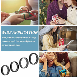 4 шт. 4 стиля из нержавеющей стали с рифлеными кольцами для пальцев&nbsp;STAS-LP0001-43EB-03