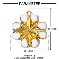Подвески из нержавеющей стали 304 с эмалью&nbsp;STAS-OY005-23G