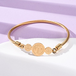 Браслеты из нержавеющей стали 304 для женщин&nbsp;LS-BJEW-K280-01G