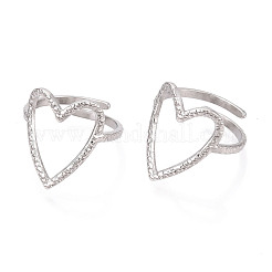Anello polsino a forma di cuore in acciaio inossidabile 304 anti-ossidazione&nbsp;LS-RJEW-N038-123P