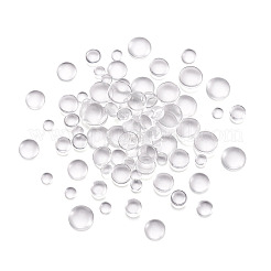 80шт 4 размера прозрачные стеклянные кабошоны&nbsp;X1-GGLA-ZZ0001-03