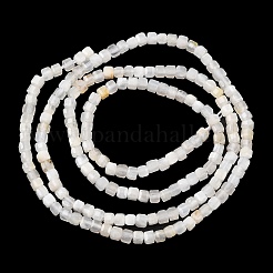 Натуральный белый лунный камень бисер пряди G-RM241221-K10