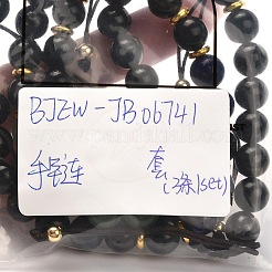 Set di bracciali con perline intrecciate in pietra mista naturale per ragazze donne&nbsp;BJEW-JB06741