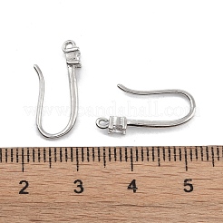 Латунь микро проложить кубического циркония серьги крючки&nbsp;KK-U008-08P