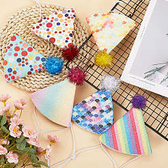 6 шт. 6 стиля шляпы из искусственной кожи на день рождения&nbsp;FIND-WH20015-072