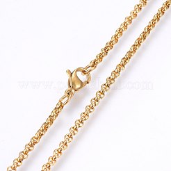 Colliers à chaîne en acier inoxydable 304&nbsp;NJEW-P226-02G-02