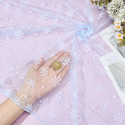 Рождественский нейлоновый узор снежинки марлевая ткань&nbsp;AJEW-WH0314-910A