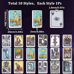 18шт 18 стильные печатные непрозрачные акриловые подвески&nbsp;SACR-SC0001-24