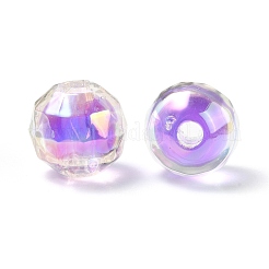 Двухцветное УФ-покрытие радужных переливающихся акриловых бусин&nbsp;TACR-D010-06G