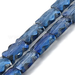 Стеклянные бусины с гальваническим покрытием &nbsp;EGLA-L045-F