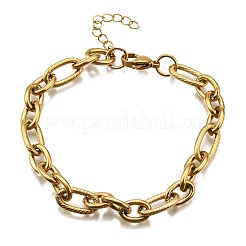 Браслеты из нержавеющей стали 304 figaro chains для мужчин и женщин&nbsp;BJEW-R021-07G