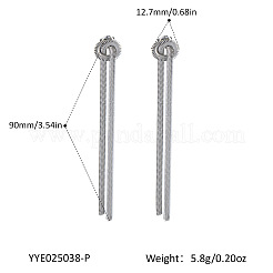 Серьги-гвоздики с кисточками из нержавеющей стали&nbsp;KT2898-2