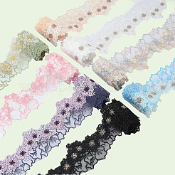 8 цвет полиэстеровая кружевная лента с цветочным узором&nbsp;OCOR-GF0005-37