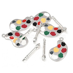 10шт 2 стиля подвески из сплава с эмалью&nbsp;ENAM-FP0003-08
