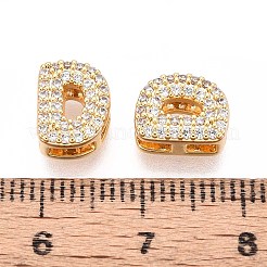 Messing Micro Pave klare Zirkonia Perlen&nbsp;KK-T071-17G-D