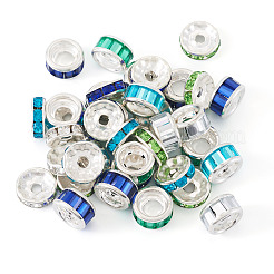 40 шт. 8 вида бусин-разделителей из сплава стекла и железа&nbsp;FIND-TA0008-70B