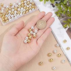 2 нитка 2-х цветных гальванизированных бусин из натурального лавового камня&nbsp;G-AR0004-22