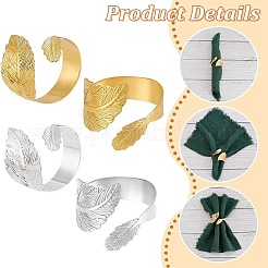 20 шт. 2 стиля железных колец для салфеток&nbsp;AJEW-PH0012-08