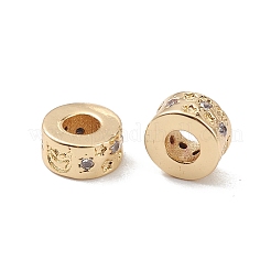 Placcatura a cremagliera in ottone micro pavé di perle di zirconi trasparenti&nbsp;KK-L155-50G