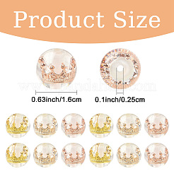 8 шт. прозрачные смоляные бусины&nbsp;RESI-YW0005-96C