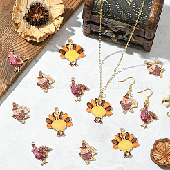 30 шт. 3 стиля подвески из сплава и эмали на тему Дня благодарения&nbsp;ENAM-SC0006-84