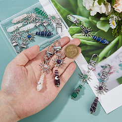 10 шт. подвеска в виде острой пули из натурального кварцевого кристалла&nbsp;HJEW-FH00149