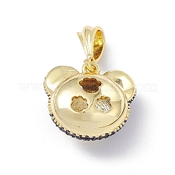 Ottone micro spianare pendenti zirconi&nbsp;KK-P224-09EB-03