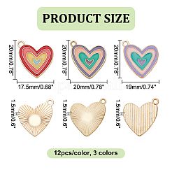 Подвески из сплава эмали 36шт 3 стиля&nbsp;ENAM-DR0001-01