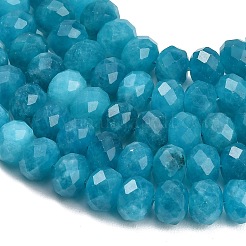 Hilos de cuentas facetadas de jade blanco natural teñido&nbsp;GG-CBAE966-01B-N