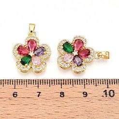 Pendentifs avec zircon cubiques à micro-pavés en laiton&nbsp;LS-KK-N257-34G