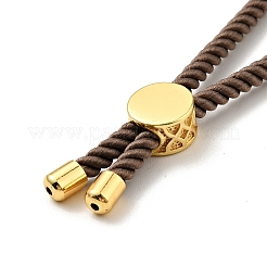 Bracelets coulissants en corde milan torsadée à moitié finis&nbsp;FIND-G032-01G-07