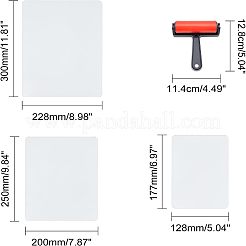 4 шт. 4-х стилевая плоская прямоугольная акриловая доска&nbsp;DIY-FH0002-97