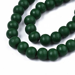 Brins de perles en bois naturel peint&nbsp;WOOD-S053-54D