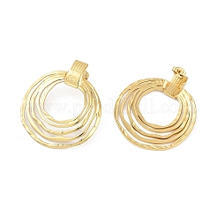 Ионное покрытие (ip) 304 нержавеющая сталь многослойная проволока серьги-гвоздики для женщин&nbsp;EJEW-Z068-21G