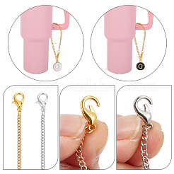 Плоские круглые подвески из эмалевого сплава с буквами&nbsp;AJEW-AB00184-07